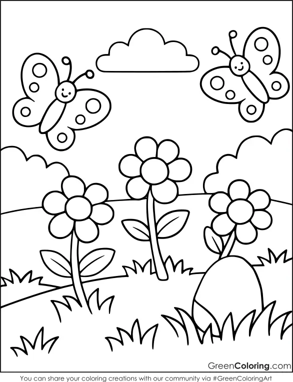 spring coloring pages printable