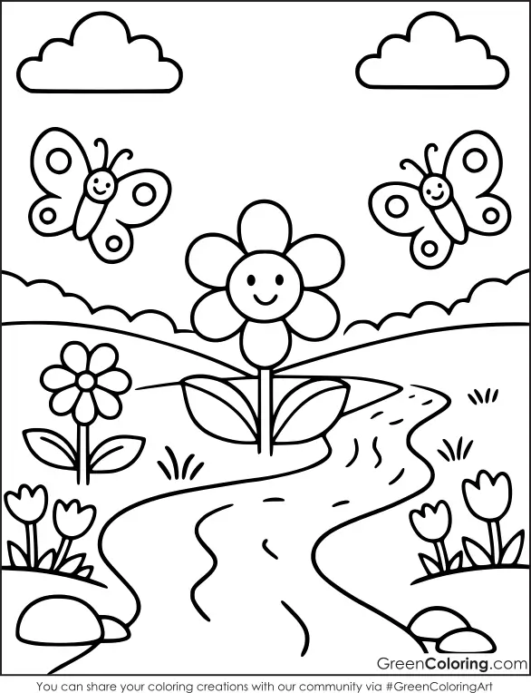 Spring Coloring Pages