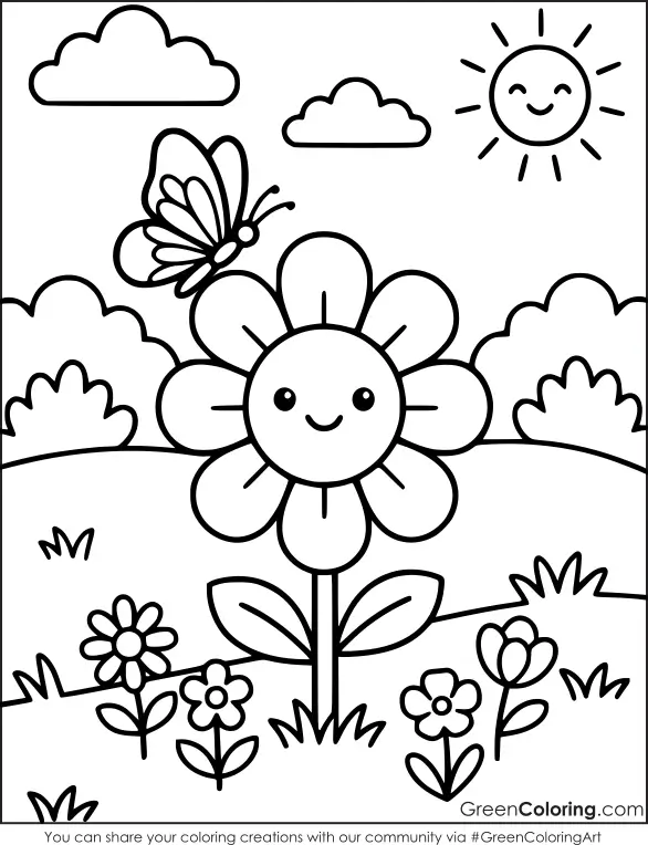spring coloring pages pdf