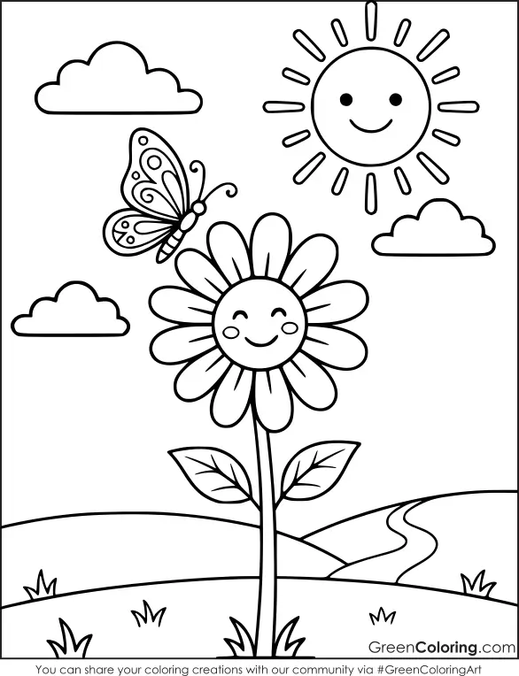 Spring Coloring Sheets