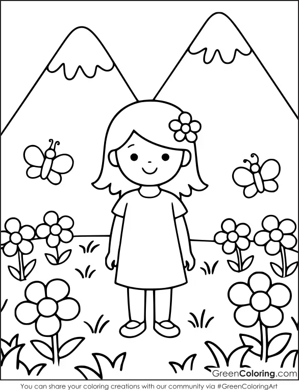 Spring Coloring Pages for Kids
