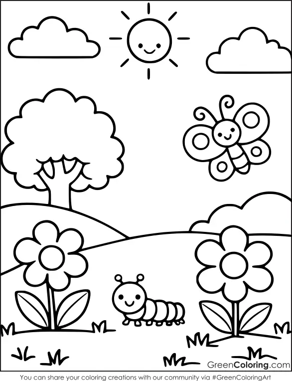 Spring Coloring Pages