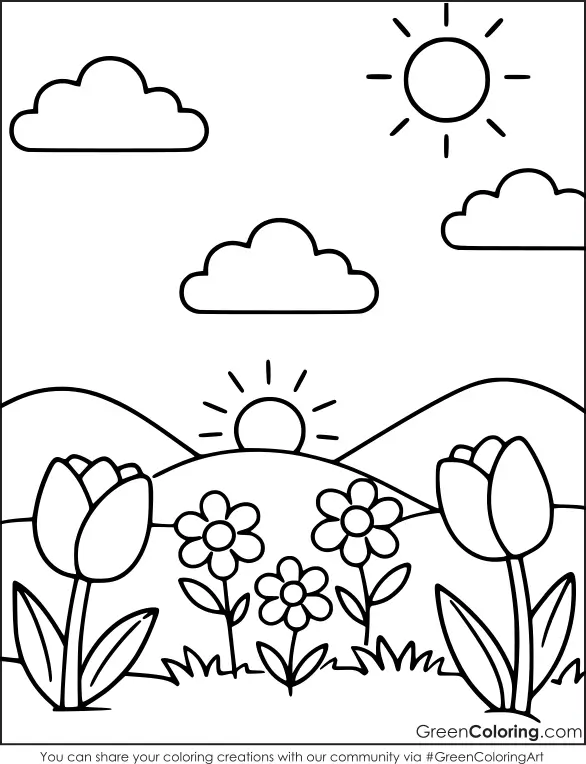 Spring Coloring Pages