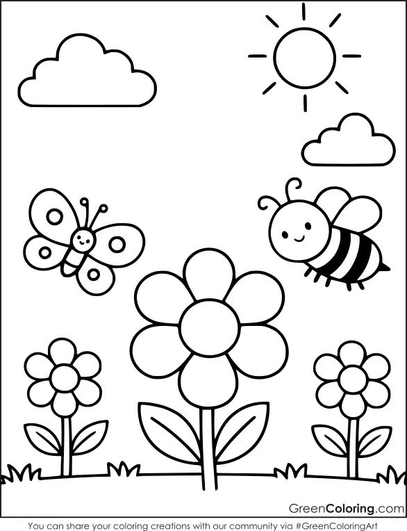 Spring Coloring Pages