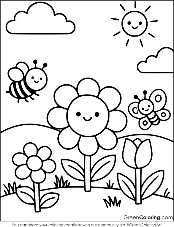 Spring Coloring Pages
