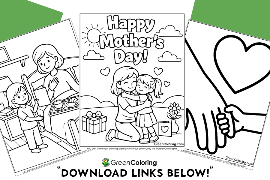Cute Mother's Day Coloring Pages