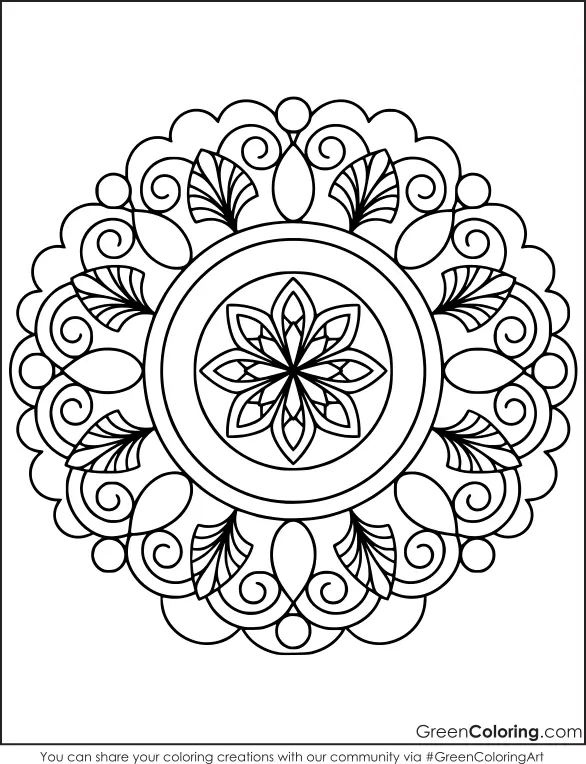coloring pages printable mandala