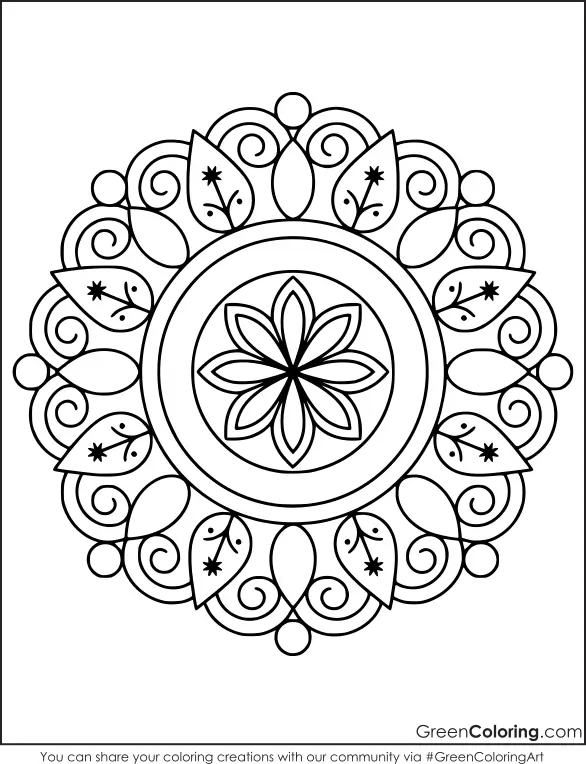 coloring pages printable mandala
