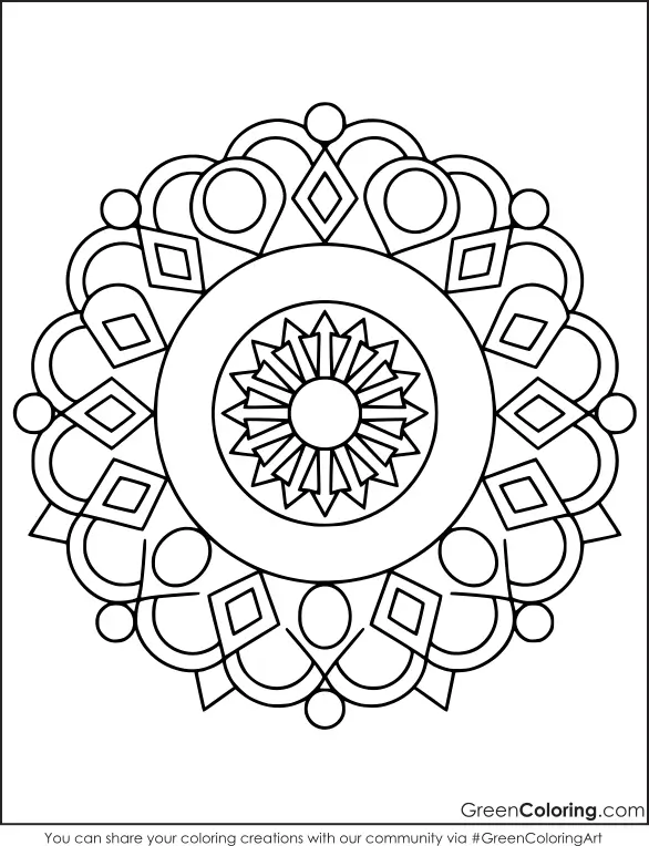 mandala flower coloring pages