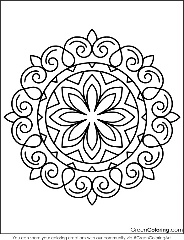 mandala art coloring pages