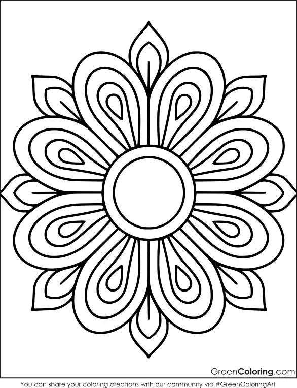easy mandala coloring pages
