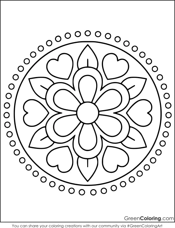easy mandala coloring pages