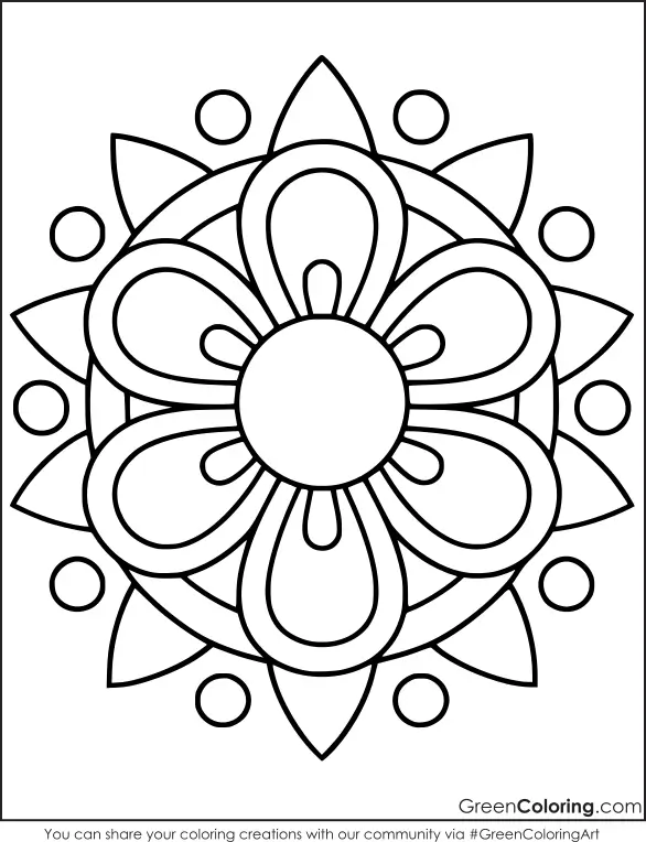 Mandala Coloring Pages for Kids