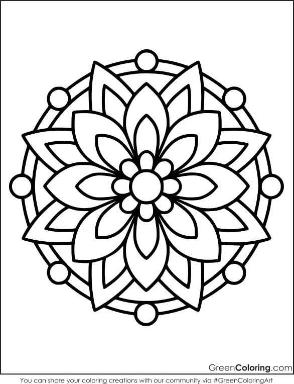 Coloring Page Mandala Free