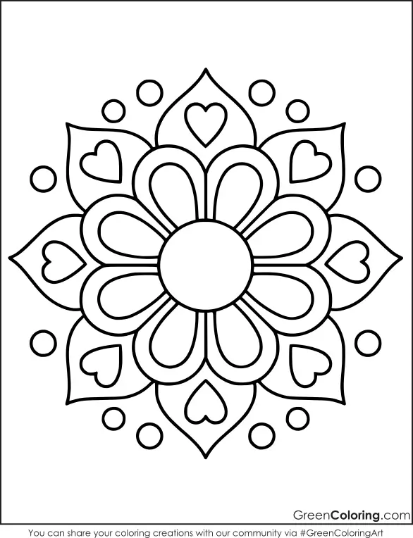 Bold and Easy Mandala Coloring Pages for Kids