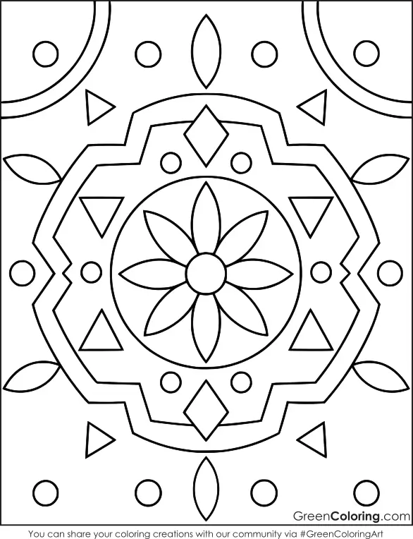 Mandala coloring sheet for adults printable