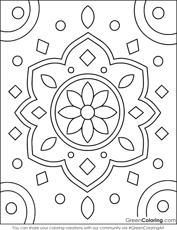 Hard mandala coloring pages