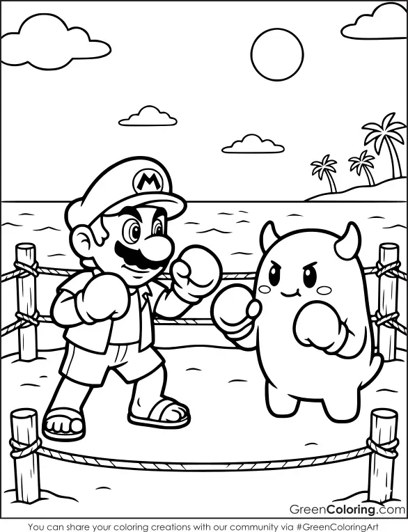mario coloring pictures printable