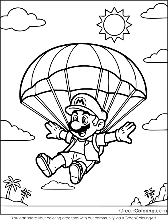 Cute Mario Coloring Pages