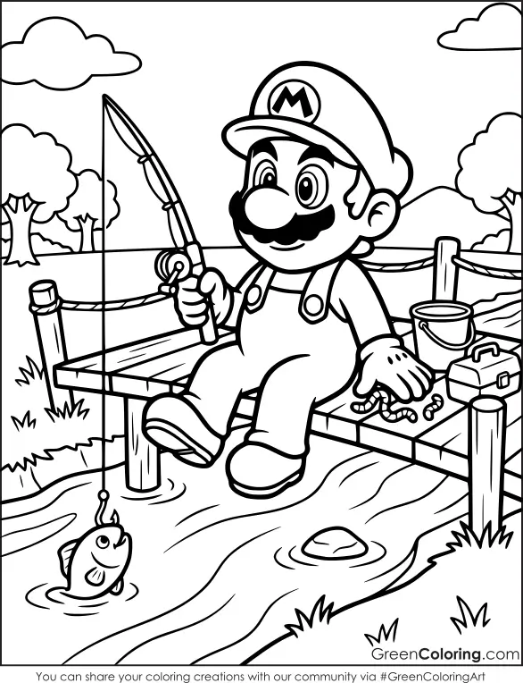 Mario coloring sheets free printable