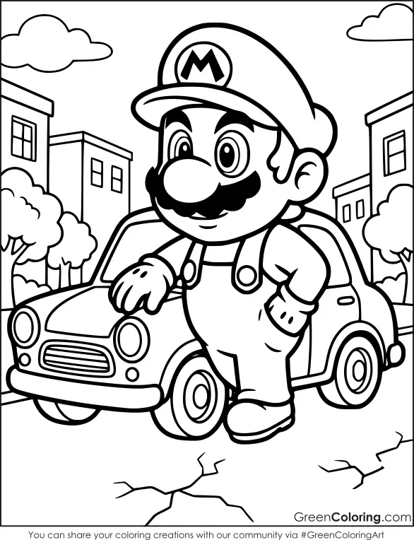 Mario coloring sheets free printable