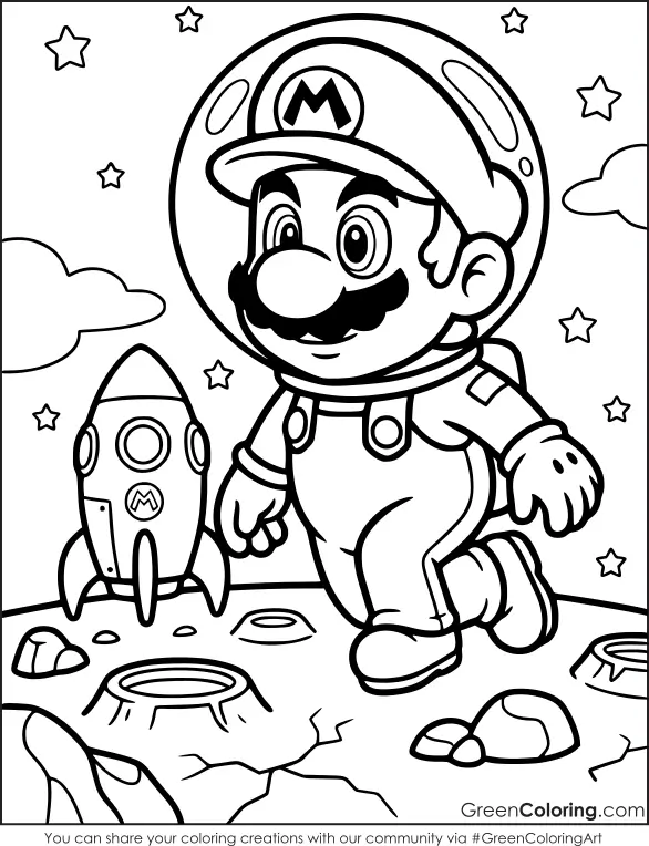 coloring pages mario