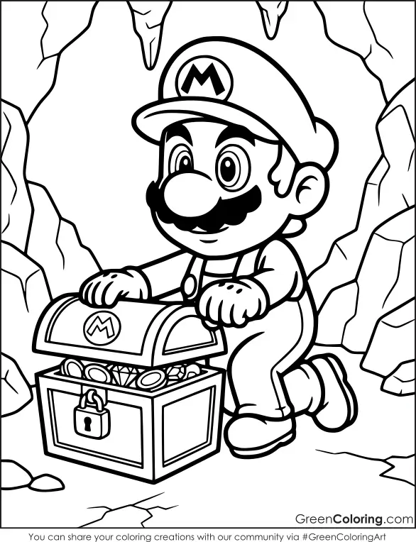coloring pages mario