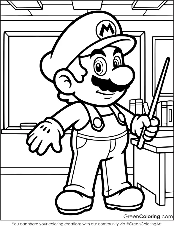 coloring pages mario printable