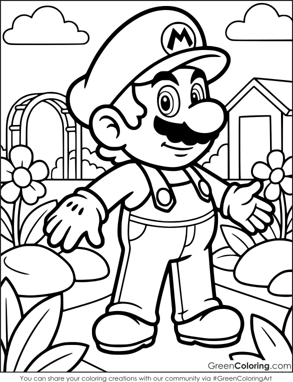 Printable coloring sheets mario
