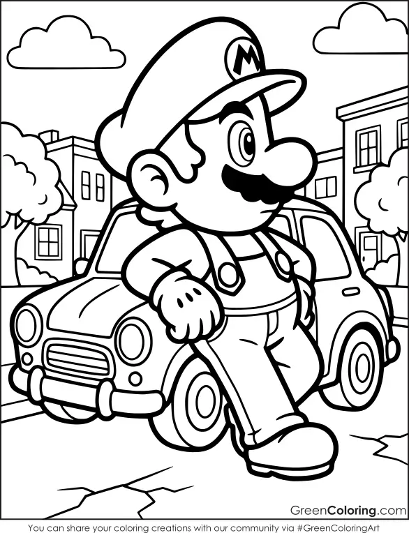 super Mario coloring pages