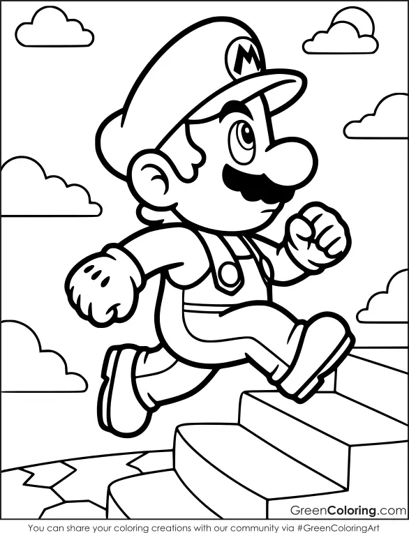 Mario coloring pages pdf