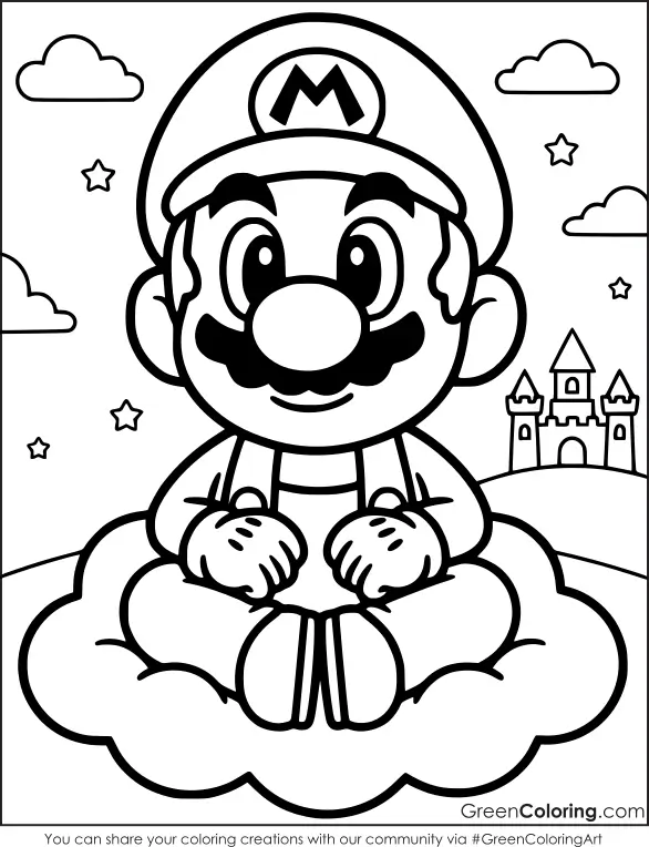 Mario coloring pages pdf