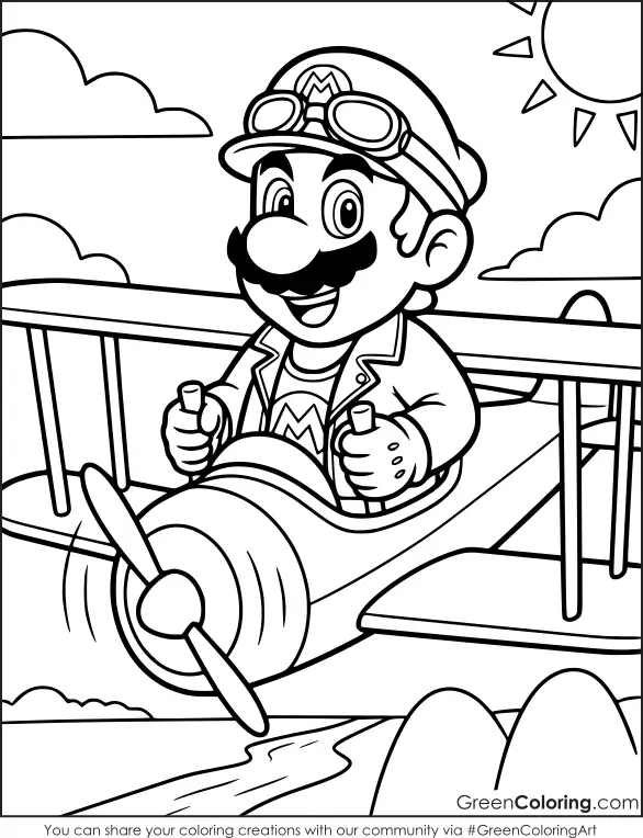 coloring pages for kids mario