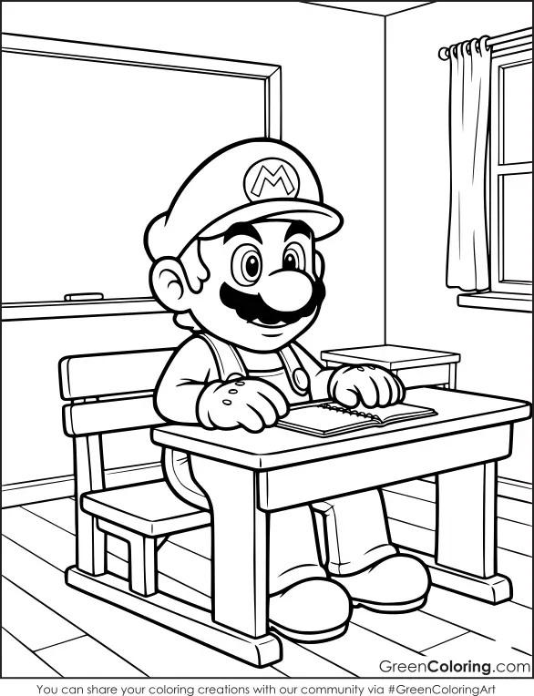Mario printable coloring pages
