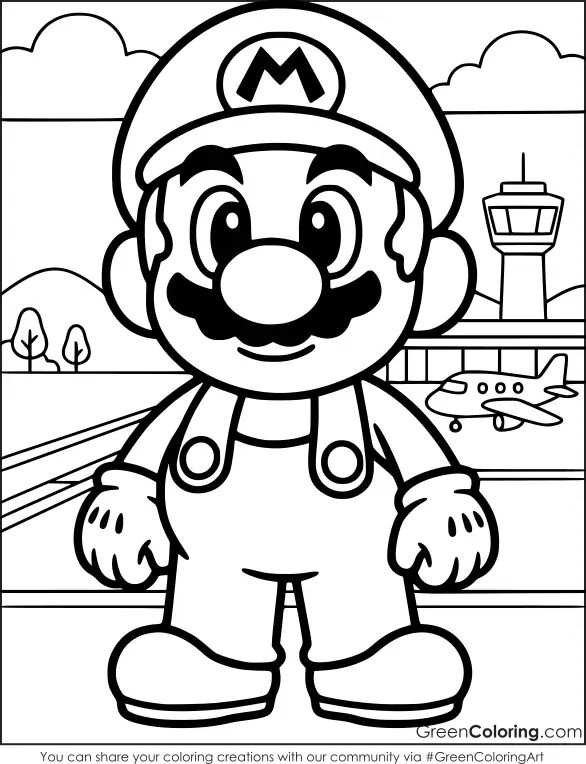 coloring pages for kids mario pdf