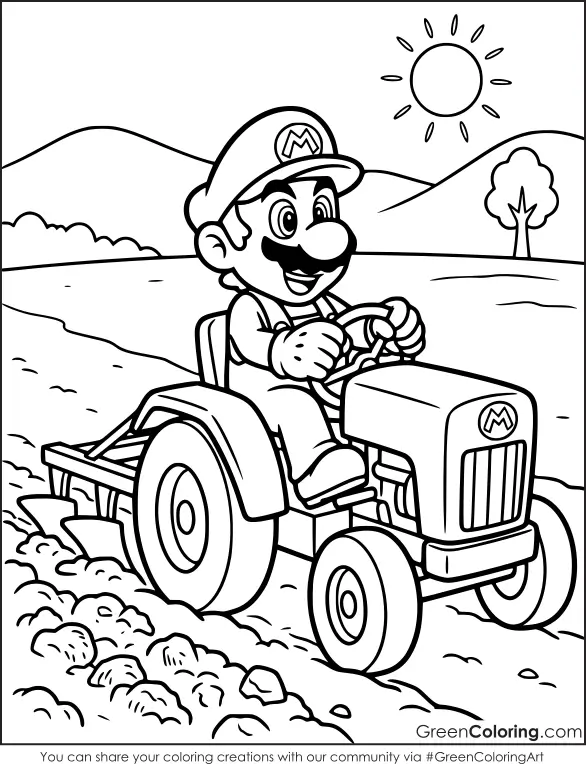 Mario Coloring Pages for Kids