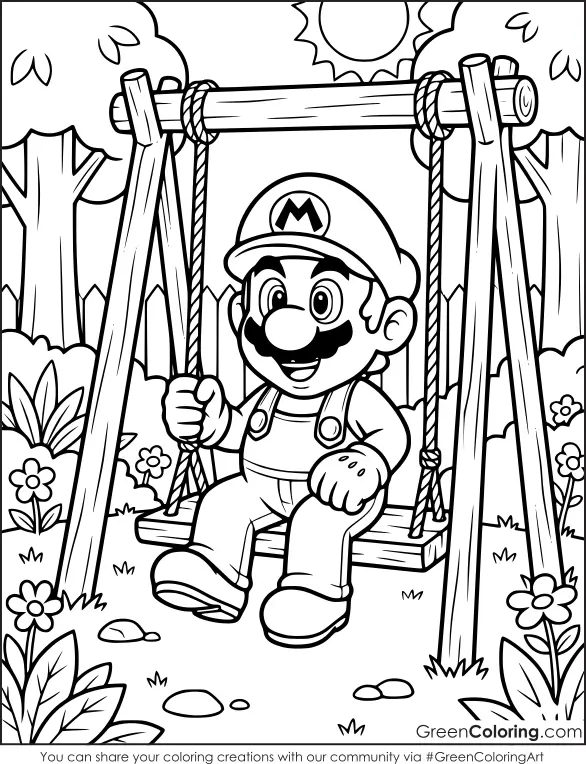 Mario Coloring Page