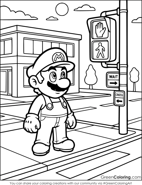 Super Mario printable coloring pages