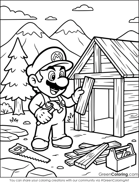 Mario kart coloring sheet printable