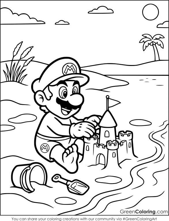 super mario coloring pictures to print