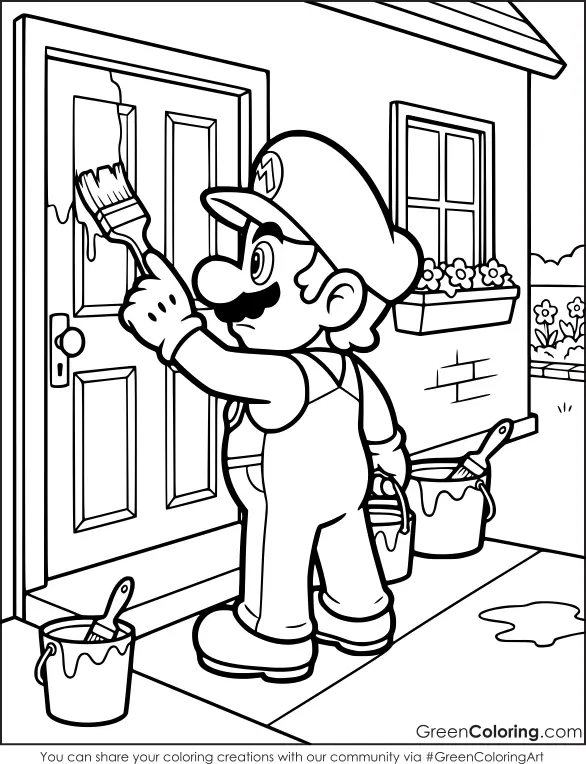 Coloring Pages for Kids Super Mario