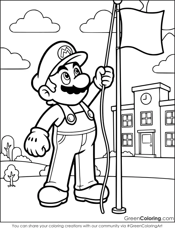 Coloring Pages for Kids Super Mario