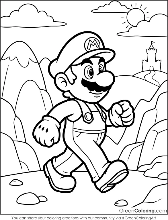 Super Mario Coloring Pictures for Kids