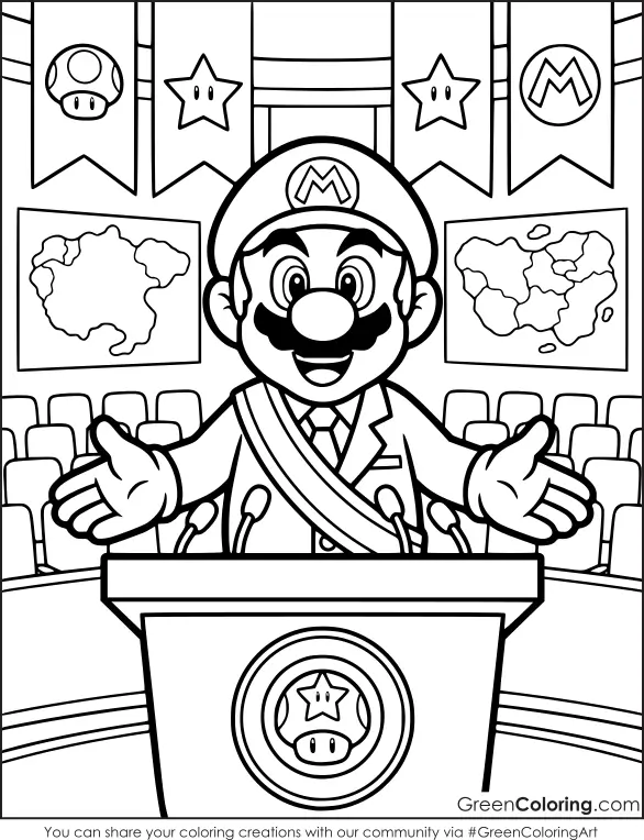 Super Mario Coloring Pages for Kids