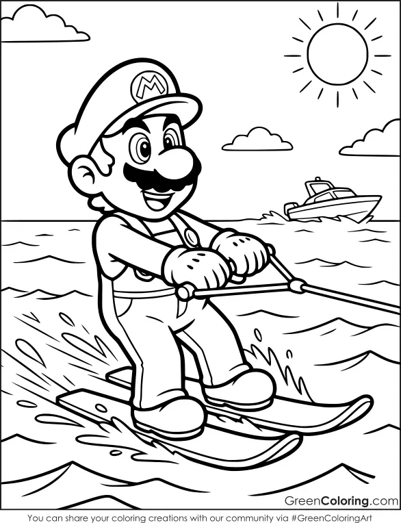 super mario coloring pictures to print