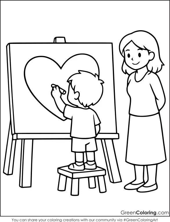 Mother's Day Coloring Sheet