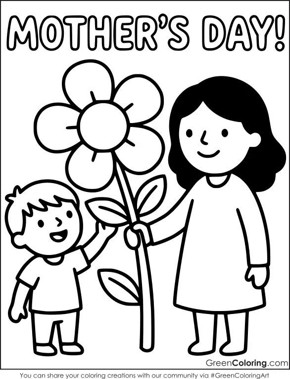 Mother's Day Coloring Pages Free