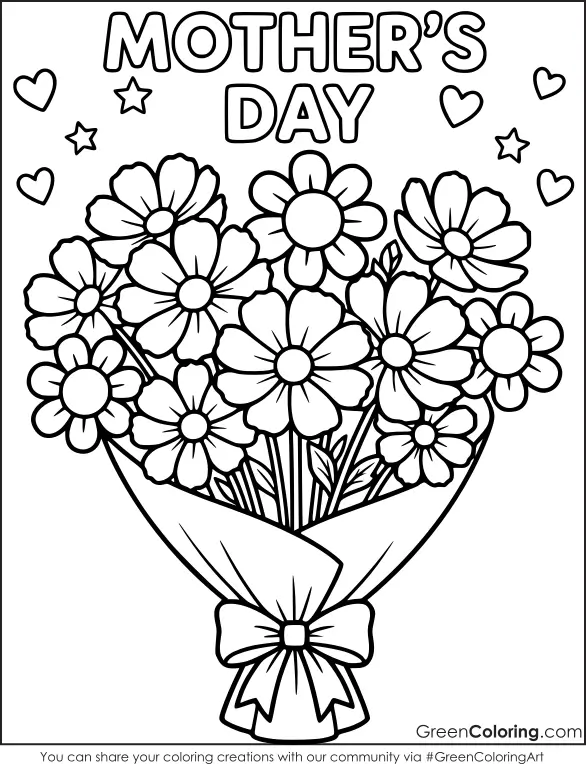 Happy Mother's Day Coloring Pages for Kids