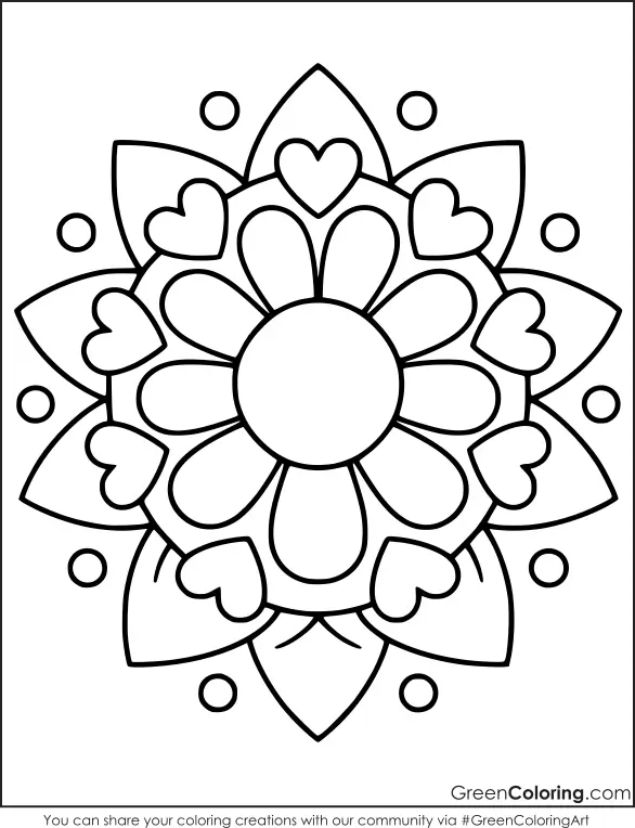 Printable Mandala Coloring Page