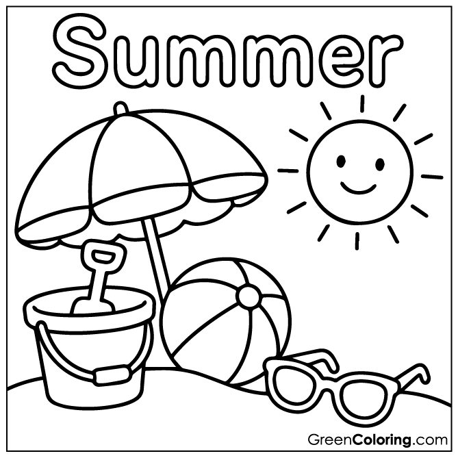 Free Summer Coloring Pages for Kids